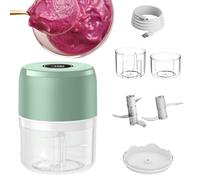 Mini hachoir électrique pour aliments, petits ustensiles de cuisine - Processeur d'aliments portable pour cuisiniers à domicile, débutants, professionnels occupés, RV, dorm, camping, vacances