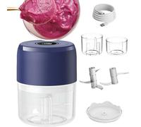 Mini hachoir électrique pour aliments, petits ustensiles de cuisine | Processeur d'aliments portable, pour cuisiniers à domicile, débutants, professionnels occupés, RV, dorm, camping, vacances