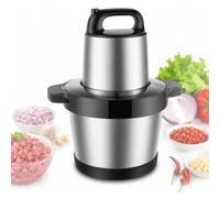 Mini Hachoir Électrique Pour Viande, Bol De 6 L, 2 Vitesses, Système À 4 Lames Double Couche, 1000 W, Idéal Pour La Viande Désossée, Les Oignons, Lail Et Les Légumes