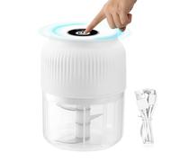 Mini hachoir électrique pour viande et ail | Outil de découpe compact pour économiser de l'espace pour le porc, les carottes, les pommes de terre, les piments