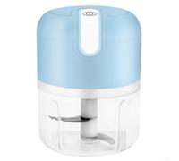 Mini hachoir électrique rechargeable par USB pour ail, oignons, herbes - 250 ml - Broyeur de cuisine sans fil avec lames (2)