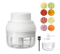 Mini hachoir électrique sans fil rechargeable par USB pour piment, épices, viande (blanc, 100 ml)