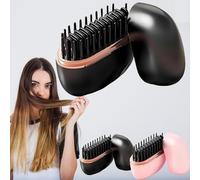 Mini Hair Straightener, Mini Hair Straightener, 2-In-1 Mini Cordless Hair Comb, 3-Speed Temperature Control, Fast Heating For Home & Travel (Black)