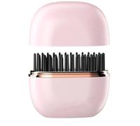 Mini Hair Straightener - Peigne Lissant 2-En-1 | Brosse Chauffante Rapide 30 Secondes | Styliste Portable USB Avec Coque Anti-Brûlure, Contrôle Température 3 Vitesses Pour Voyage Et Quotidien