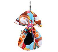 Mini hamac en Toile pour Oiseaux, nid Suspendu pour perroquets de Petite, Moyenne et Grande Taille, avec Plaque en Acrylique, Accessoire de Cage étanche doté d’Une Corde (Grande)