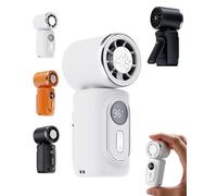 Mini Handheld Clip Fan Portable Mini Clip on Fan with Ice Cooling 3-in-1 Rechargeable Hands-Free Fans 180° Adjustable 5 Speeds & LED Display Women Pocket Size Personal Fans for Travel Outdoor(blanc)