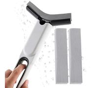 Mini Handheld Mop Self Squeezing Sponge Cleaner 3 Mop Heads | ABS Sponge Wet & Dry Cleaning Tool, 11.77 x 6.1in, for Spills, Dust & Crumbs on Countertops, Tables, Bathrooms & Car Interior