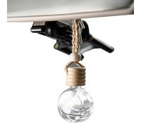 Mini Hanging Car Diffuser - Refillable Empty Glass Perfume Pendant, Wooden Lid Essential Oil Bottle for Automotive Fragrance, Portable Interior Decor, Ideal for Commuting and Gift Giving