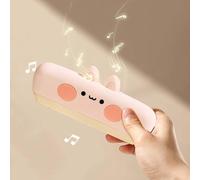 Mini harmonica à 16 trous en silicone pour enfants, clé de do, corps entier amovible, lavable, instruments de musique mignons pour tout-petits (B1)