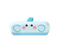 Mini harmonica à 16 trous en silicone pour enfants - Clé de do - Corps intégral amovible lavable - Instruments de musique mignons pour tout-petits (bleu) YhD567 (bleu ciel, 17 x 6 cm)