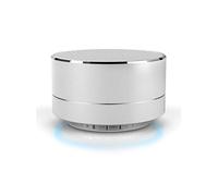 Mini Haut-Parleur Bluetooth Design Métal Brossé avec Lumière LED Réfléchissante A10 - Or
