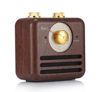 Mini Haut-Parleur Bluetooth Design Rétro et Radio-FM R917-B - Brun Foncé