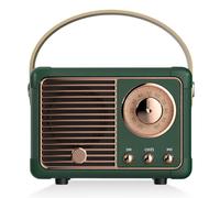Mini Haut-parleur Bluetooth en Forme de Radio Rétro, Boîte à Musique Portable 5.0 pour Décoration de Chambre, Bureau et Salon - Cadeau