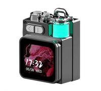 Mini haut-parleur Bluetooth portable avec écran tactile, écran de 5,1 cm, caisson de basses RVB, petit haut-parleur portable avec réveil, météo, calendrier, voyage en plein air pour voyage/camping