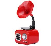 Mini Haut-Parleur Bluetooth Rétro Portable Créatif avec Batterie de Grande capacité pour Ordinateur de Bureau, Lecteur de Musique, Puissance de Sortie 5 W pour Voyager, Grain de Bois Rose