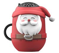 Mini haut-parleur Bluetooth sans fil avec motif Père Noël mignon - 3 W - Son clair - Support carte TF - Cordon pour randonnée, vélo, voyage - Cadeau pour homme/femme/garçon/fille