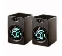 Mini haut-parleur de subwoofer d'ordinateur de lumière colorée de Muit d'usb portatif pour le téléphone portable de PC d'ordinateur portable de bureau MP3, noir
