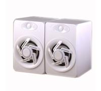 Mini haut-parleur de subwoofer d'ordinateur de lumière colorée de Muit d'usb portatif pour le téléphone portable MP3 de PC d'ordinateur de bureau, blanc