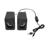 Mini haut-parleur d'ordinateur alimenté par USB avec contrôle du volume filaire et lumières RVB pour le travail à domicile
