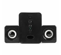 Mini haut-parleur filaire USB 2.1 combine, caisson de basses, pour telephone, ordinateur portable, PC, noir