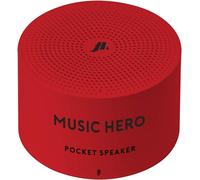 Mini Haut-Parleur Sans Fil Rotondo Da 3 W, Avec Laccetto, 2 Ore Di Musica E Chiamate, Comandi E Microfono Integrati, Rosso[X2298]