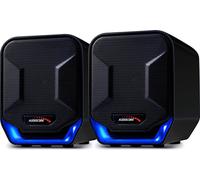 Haut-Parleurs d'Ordinateur USB 6W Blue&Black Audiocore