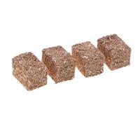 Mini Hay Balles - Pièce maîtresse de la récolte d'automne | 4pcs Décor Back Foin Miniature Figurine Fausse Bale Paille décorative, Miniiture Hayrick, Doll House Decorations for Farm Accessories