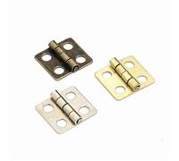 Mini Heavy Duty Case Dollhouse Cabinet Door Small Hinge Furniture Fittings Decoration 20Pcs(Silver 20pcs)