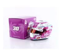 Mini helmet 1/2 - MINI HELMET - Liam Lawson Miami GP 2025 - Blanc/Rose/Bleu - 14+ - Casque miniature