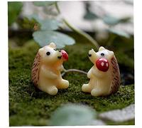 Mini Hérisson et Champignon Fée Jardin Miniatures Mini Moss Gnomes Terrariums Figurines Résine Artisanat pour la décoration de Jardin