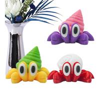 Mini Hermit Crab Figurines, 3-Piece Set with Movable Joints, Small Flexible Animal Ornaments, Perfect Fidget Toys for Kids Women Men, Relaxation and Playfulness Decor for Home Offices