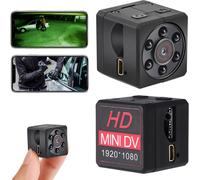 Mini Hidden Spy Camera with Full HD 1080 Image Spy Camera with Night Vision Indoor Outdoor Spy Camera Works Without WiFi 32GB SD Card Free Parking Camera and Places Without Internet