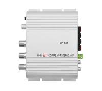 Mini HiFi 2.1 Stéréo Basse Auto Voiture Maison Audio Amplificateur De Puissance Ampli Numérique Argent