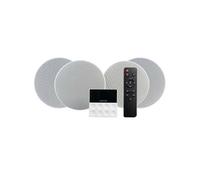 Fonestar Mini Hi-Fi KSWALL4 – Amplificateur 25 W, Bluetooth/USB/FM/AUX, 4 haut-parleurs, Blanc