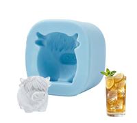 Mini Highland Cow Ice Cubes Mold | Cute 3D Highland Cow Silicone Ice Cubes Tray, Cute 3D Silicone Animal Mold For Chocolate, Candy, Jelly, Homemade Treats
