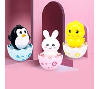 Mini Hochet Pour Bébé Fille, Jouet Kawaii, Puzzle Animal, Pingouin Intéressant, Lapin Mignon, Poulets, Trois Couleurs