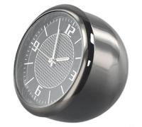 Mini horloge à quartz analogique pour grille d'aération de voiture avec clip pour décoration de tableau de bord Noir 4 cm