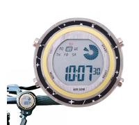 Mini Horloge De Moto - Cadran Lumineux En Acier Inoxydable À Coller Sur La