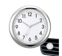 Mini horloge de quartz pour la voiture - petite cloque analogique brillante, quartz de remplacement automobile, bâton sur clocķ pour le tableau de bord de la voiture du tableau de bord | Horloge de ta