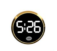 Mini horloge de voiture sur tableau de bord de voiture, petite horloge lumineuse pour grille d'aération de voiture, horloge de voiture pour décoration (doré)