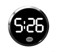 Mini horloge de voiture sur tableau de bord de voiture, petite horloge lumineuse pour grille d'aération de voiture, horloge de voiture pour décoration (argent)