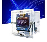 Mini Horloge électronique Numérique Kit de Bricolage Réveil DIY Kit de Module de Synchronisation Kit électronique DIY pour Projet D'apprentissage et D'enseignement, Coque en Acrylique, Affichage à Dio