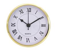Mini horloge murale classique à quartz pour tête de bricolage - Doré - 90 mm