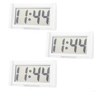 Mini horloge pour tableau de bord de voiture avec écran LCD transparent pour plus de sécurité pendant la conduite (blanc)