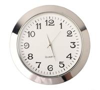 Mini horloge ronde 55 mm Mouvement à quartz avec lunette dorée ou argentée, dos en acier inoxydable et lentille en verre transparent, idéal pour les travaux manuels et les réparations de décoration