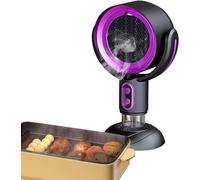 Mini hotte aspirante portable avec 2 réglages de vitesse, filtre amovible et lavable, grande tasse de collecte d'huile, pour la maison, la cuisine, la fondue, le barbecue