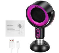 Mini hotte aspirante portable de bureau noire avec 2 vitesses - Angle réglable - Ventilateur d'échappement USB efficace - Avec filtre pour barbecue d'intérieur