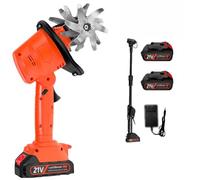 Mini-houe électrique, Micro-motoculteur Manuel, Mini-motoculteur sans Fil avec Perche télescopique et 4 rangées de Dents, Largeur de Travail de 10 cm, Profondeur de Travail de 10 cm, for Le Jardinage