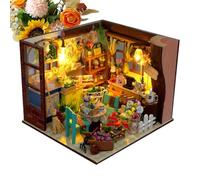 Mini House Building Kit - Diorama Model Toy | LED Light Up Desk Decor Craft