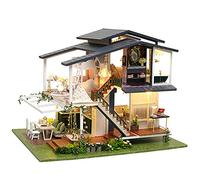 Mini House of Dolls, Maison de Trois étages Mini-Flat Cars 1:24 avec 6 Lumières LED pour Cadeaux pour la Collection Home Display